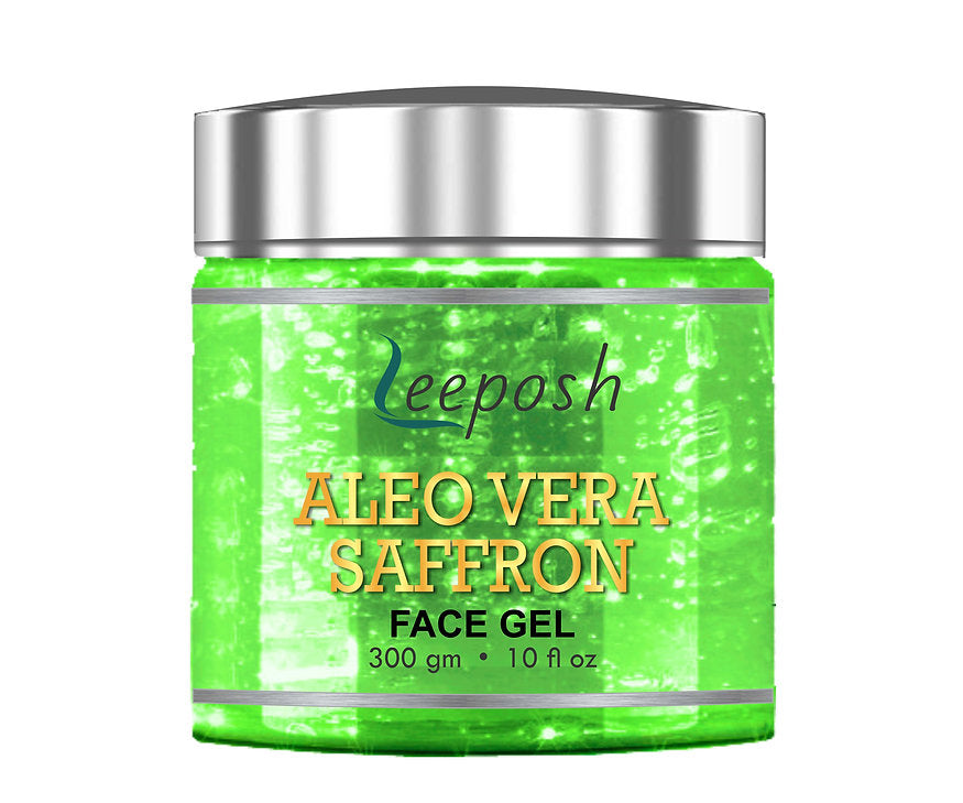 Cosderma Leeposh Aloe Vera Gel Saffron Gel Anti ageing | Intense Hydration for Skin face gel, 300gm