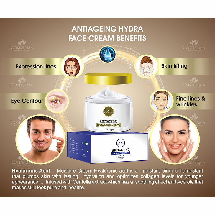 Cosderma Antiageing Hydra Face Cream, 50gm