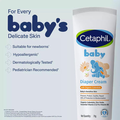 Cetaphil Baby Diaper Cream With Organic Calendula, 70gm