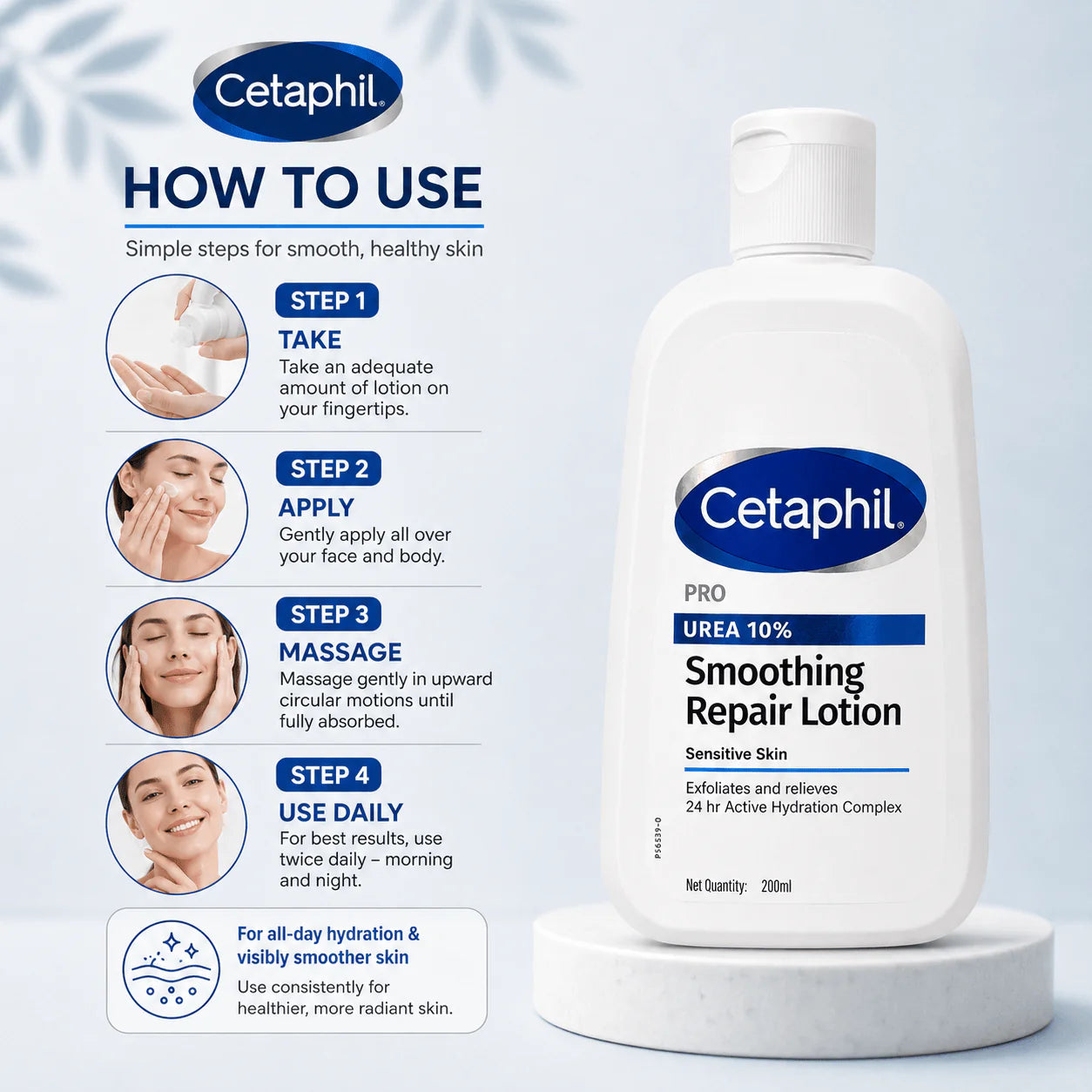 Cetaphil Pro 10% Urea Smoothing Repair Lotion 200ml