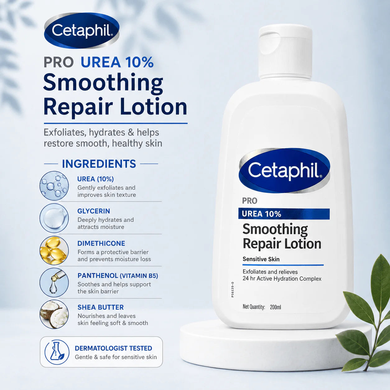 Cetaphil Pro 10% Urea Smoothing Repair Lotion 200ml