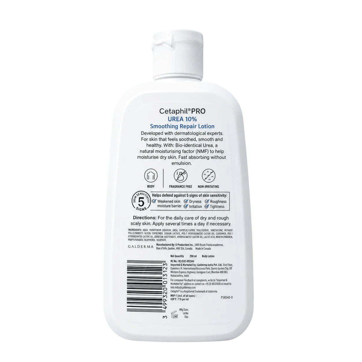 Cetaphil Pro 10% Urea Smoothing Repair Lotion 200ml