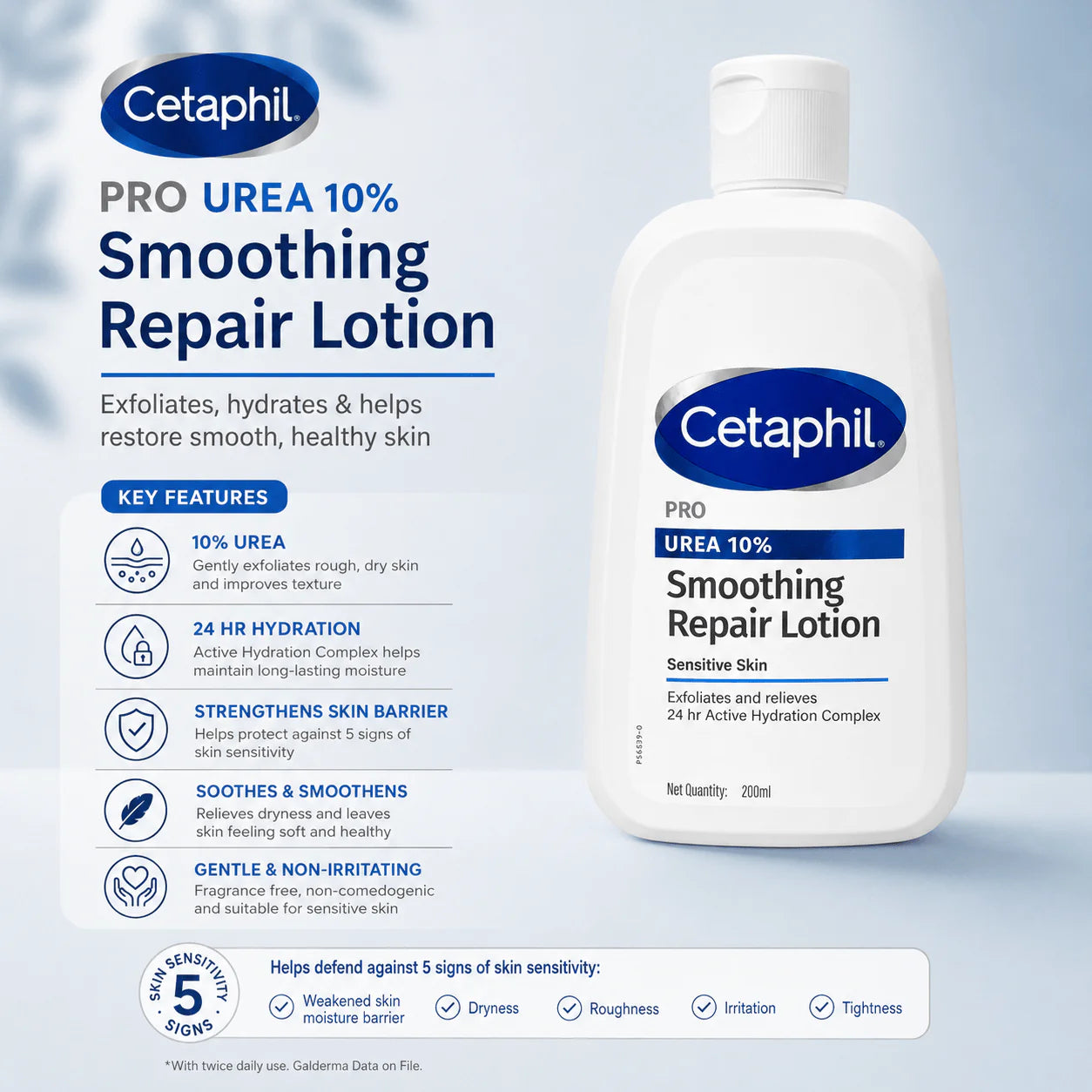 Cetaphil Pro 10% Urea Smoothing Repair Lotion 200ml