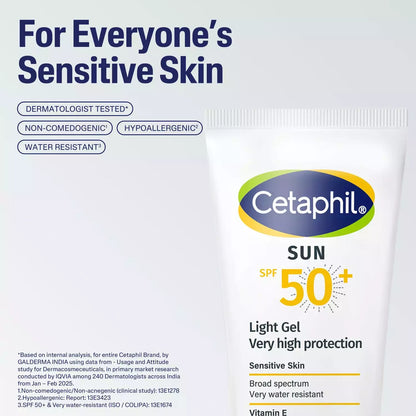Cetaphil Sun SPF 50 Light Gel - Sensitive Skin 50 ml