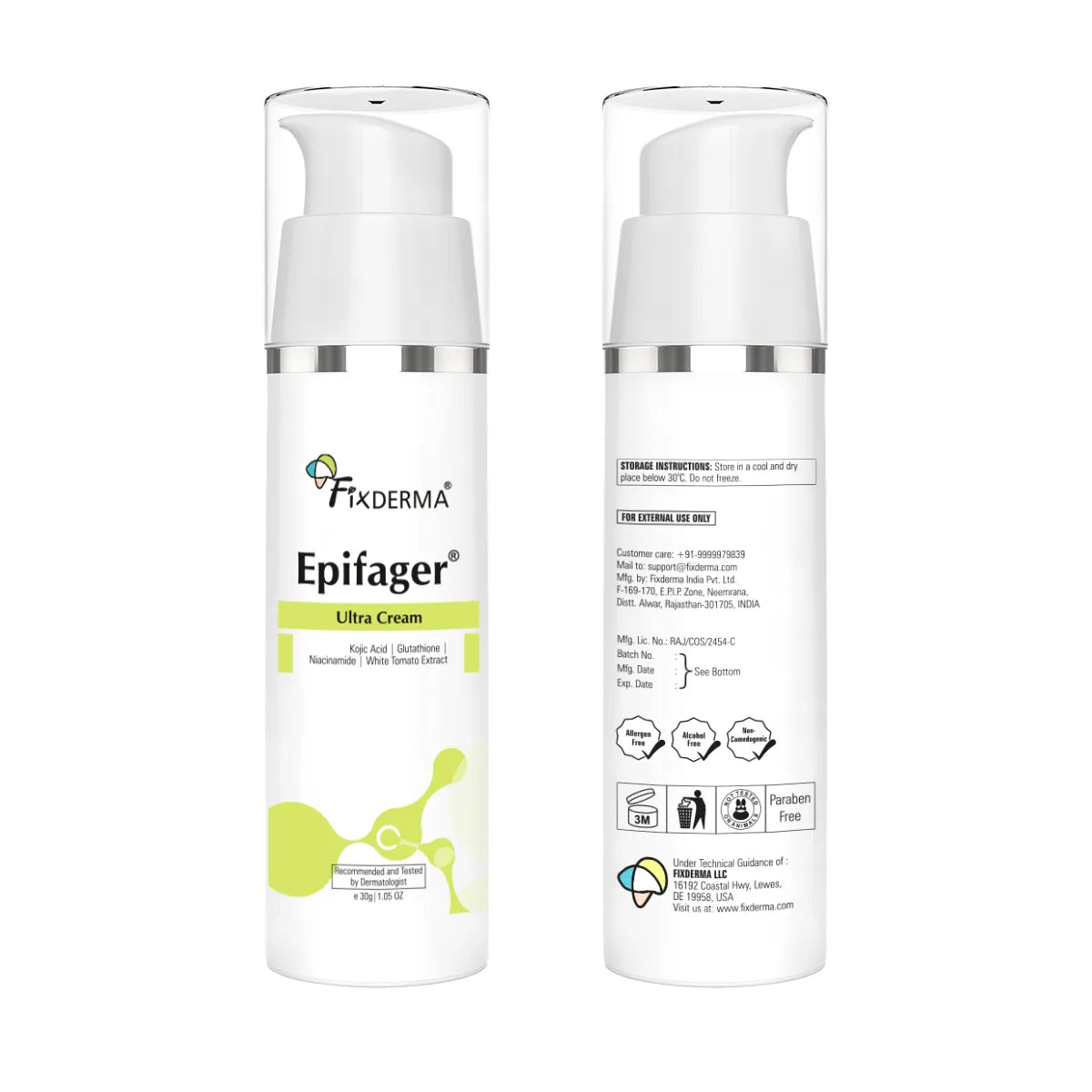 Fix Derma Epifager Ultra Cream | Hyperpigmentation Cream for Radiant Skin Tone, 30gm