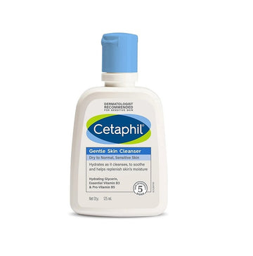 Cetaphil Face Wash Gentle Skin Cleanser for Dry to Normal, Sensitive Skin, 125 ml.