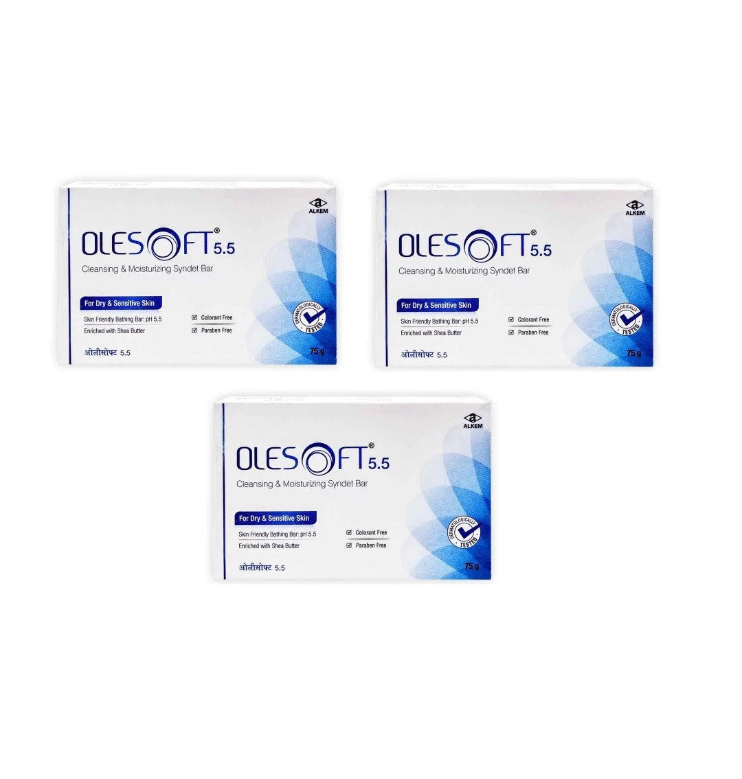 Olesoft 5.5 Soap - 75 g ,Pack of 3