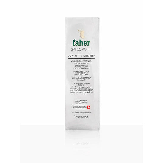 Faher Ultra Matte Sunscreen SPF 50 PA+++, 50gm