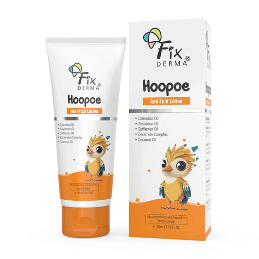 Fix Derma Hoopoe Anti Itch Lotion | Instant Relief From Itching & Redness For Babies, 100ml