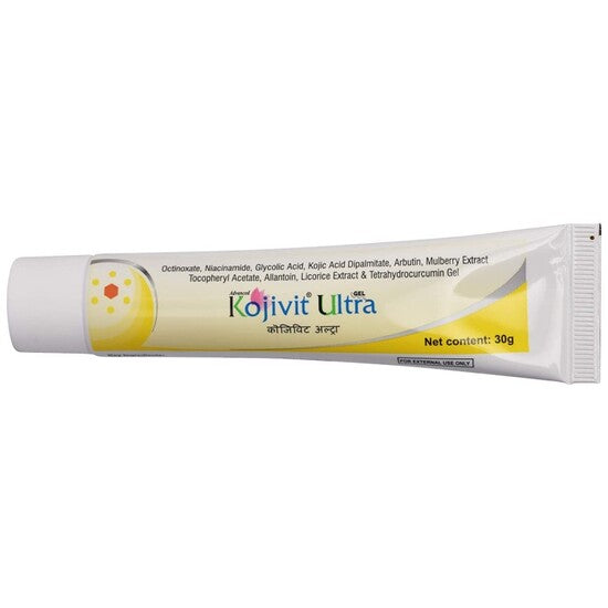 Kojivit Ultra Gel 30gm – dermatologist-recommended brightening gel for pigmentation, dark spots, and uneven skin tone.