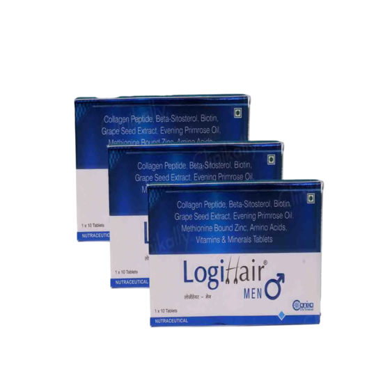 Logihair Men 10 Tab Strips Pack of 3
