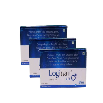 Logihair Men 10 Tab Strips Pack of 3