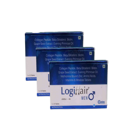 Logihair Hair Growth & Nutritional Supplement for Men Strips,