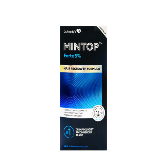 Mintop Forte 5 Solution 60ml with 5% Minoxidil for hair regrowth and hair loss treatment