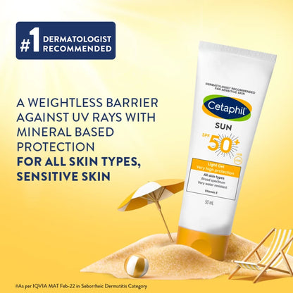 Cetaphil Sun SPF 50 Light Gel - Sensitive Skin 50 ml