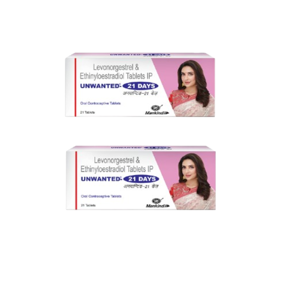 Unwanted 21 day Tablet 21 Caps Pack of 2