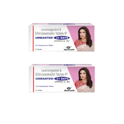 Unwanted 21 day Tablet 21 Caps Pack of 2