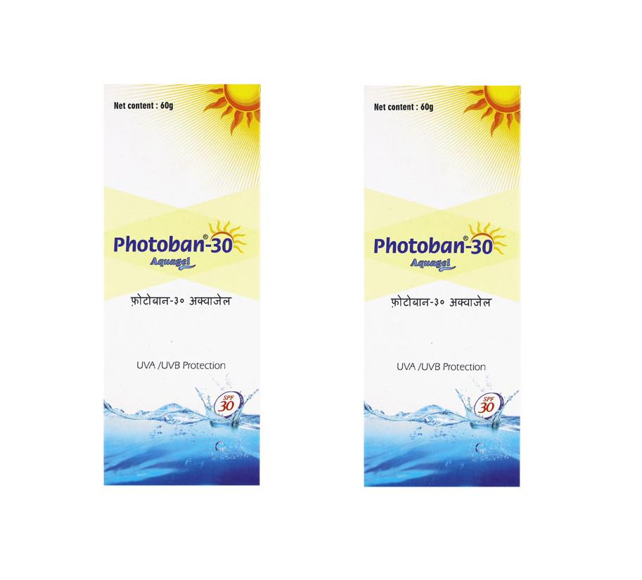 Photoban-30 Aqua gel SPF 30 Pack of 2 (60gm)
