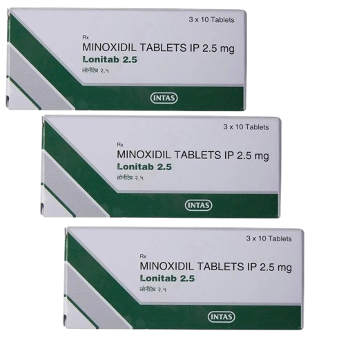 Lonitab 2.5 hair growth  Tablet 10 x 3