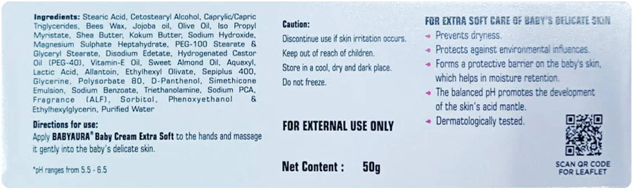 Babyaura Nappy Rash Cream, 50gm