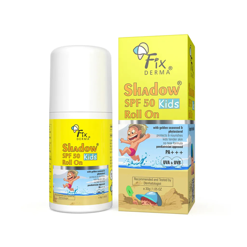 Shadow SPF 50 Roll on Sunscreen for Kids | Paediatrician Approved SPF 50 Roll-on Protection for Kids, 30gm