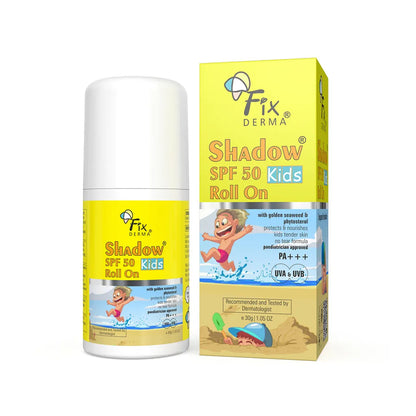 Shadow SPF 50 Roll on Sunscreen for Kids | Paediatrician Approved SPF 50 Roll-on Protection for Kids, 30gm
