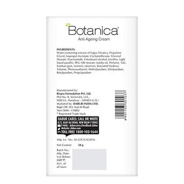 Botanica Anti Ageing cream, Controls wrinkles and fine lines, Non Comedogenic, 50 gm