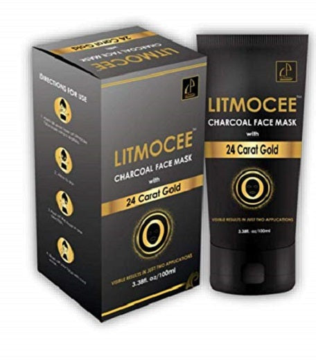 Litmocee Charcoal Face Mask with 24 Carat Gold, 100ML