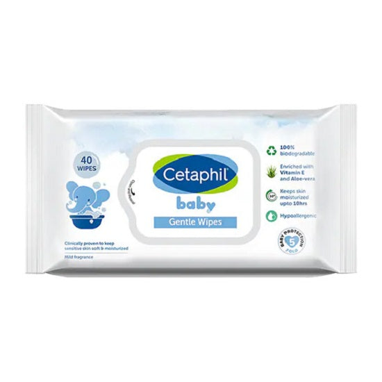 Cetaphil Baby gentle Wipes (40 wipes) pouch