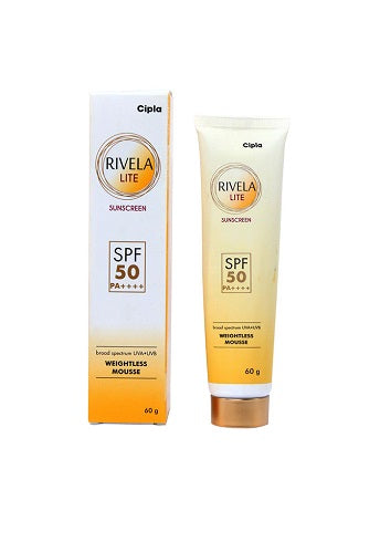Rivela Lite Sunscreen SPF 50PA++++ (60GM)