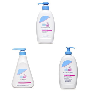 Sebamed Baby Gentle Wash 400Ml & Baby Lotion, 400ml & Childrens' Shampoo, 500ml Combo