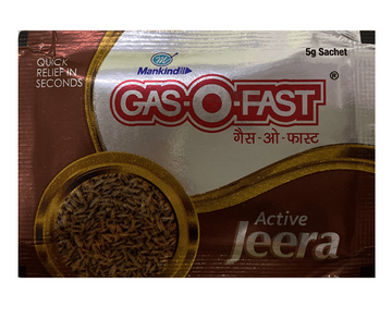 Gas-O-Fast Active Jeera Sachet (Jeera flavours) (5GM) PACK OF 30)