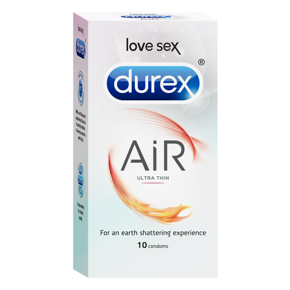 Durex Air Ultra Thin Condom (10 COUNT) PACK OF 5)
