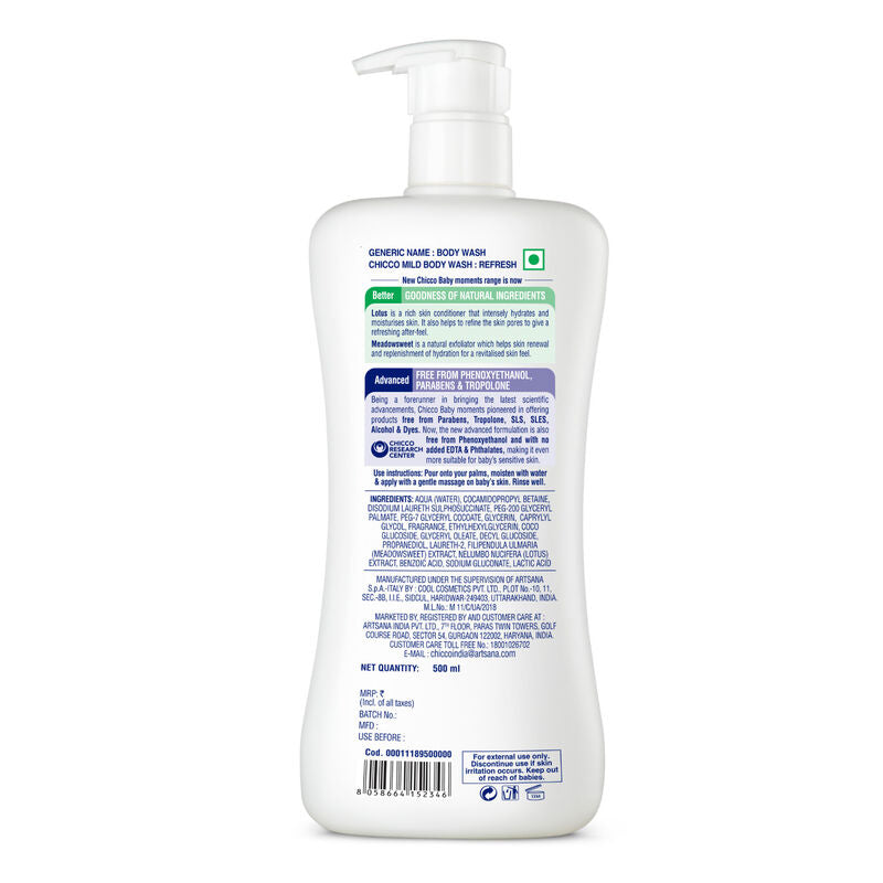 Baby Mild Bodywash Refresh, 500ml